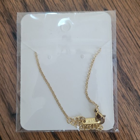 Small Circle Initial Necklace (Letter S) - Picture 3 of 5